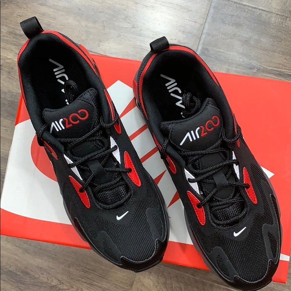 NIKE AIR MAX 200 Black/White-University Red men’s - Picture 7 of 16